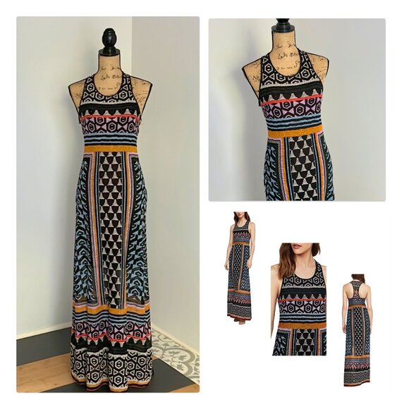 BCBG Maxazria Boho Style Maxi Dress Sz XXS - Picture 1 of 14